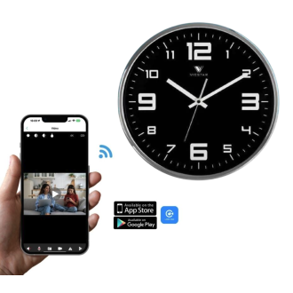 Ceas de perete cu cameră spion wifi