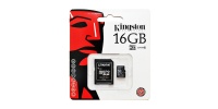 Card de memorie Micro SD Kingston 16 GB + Adaptor SD, CLASS 10