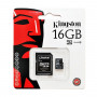 Card de memorie Micro SD Kingston 16 GB + Adaptor SD, CLASS 10